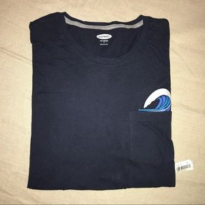 OLD NAVY Navy Embroidered Pocket Tee. NWT